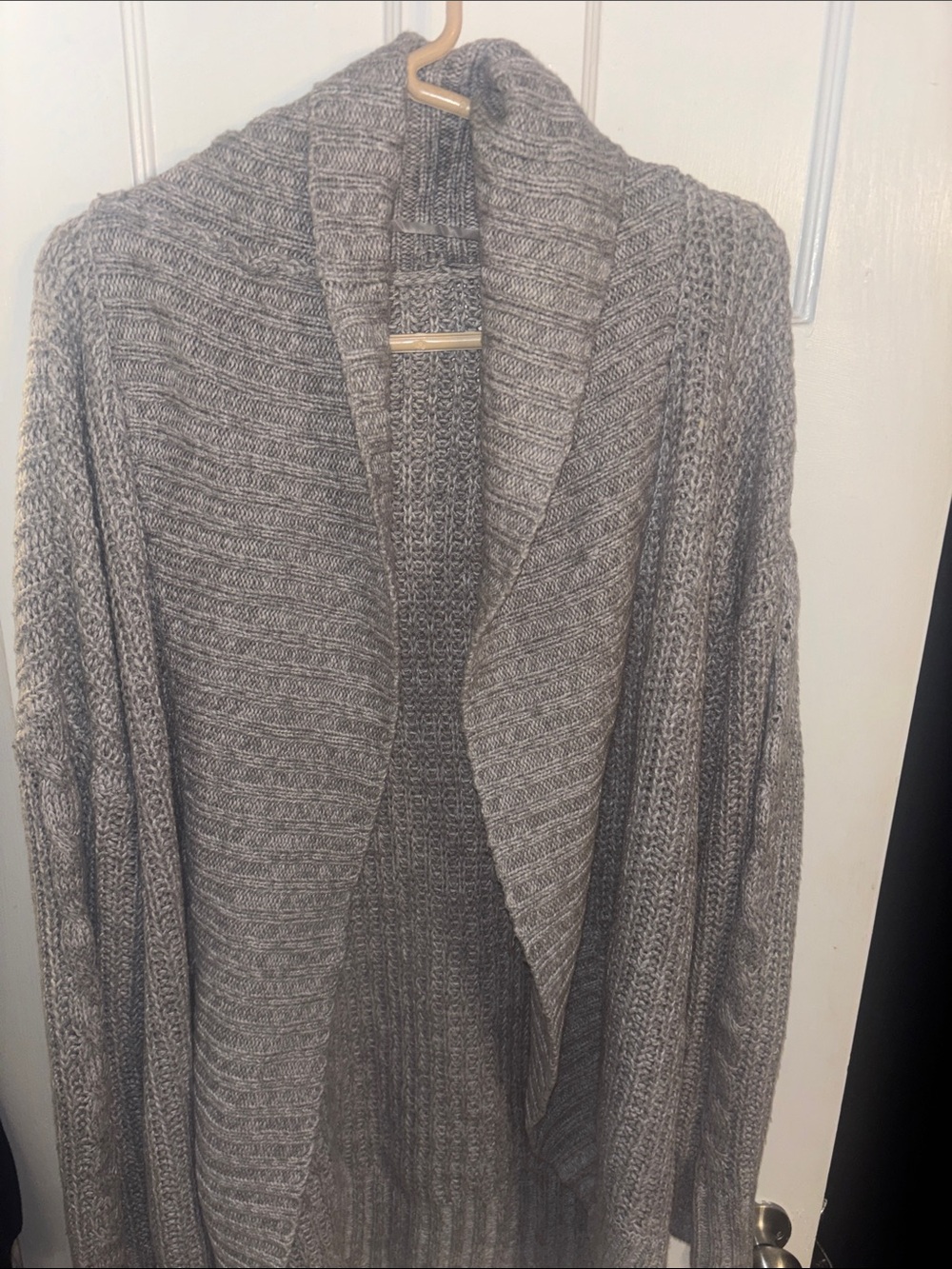 Mossimo Supply Co. Gray Shawl Collar Knit Cardigan
